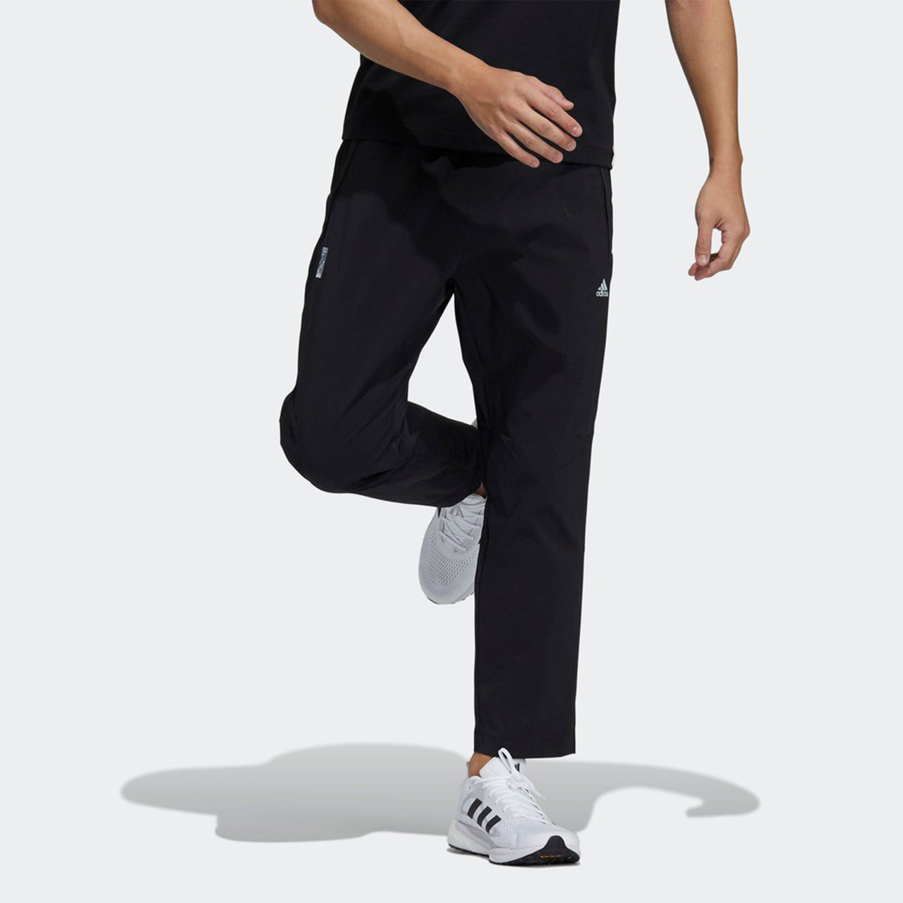 adidas Wj Pnt Wv Lt Series Woven Solid Color Casual Sports Pants Black GP0871