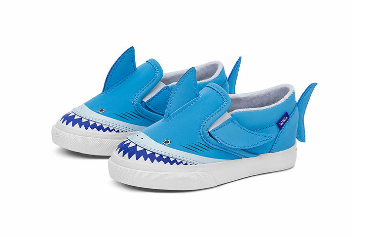 Vans Slip-On V Low Top One Pedal Casual Skate Shoes Td Blue White VN0A7Q4ZBES