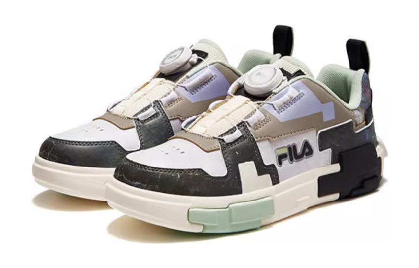 (GS) FILA Fashion Brick Skate Shoes 'White Brown Black' K15B341304FSN