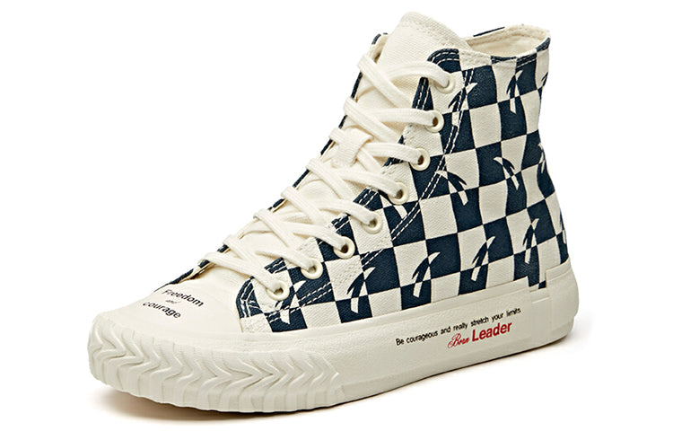 (WMNS) ANTA x AGU Life Series Sneakers Canvas High 'White Blue' 12948680-10