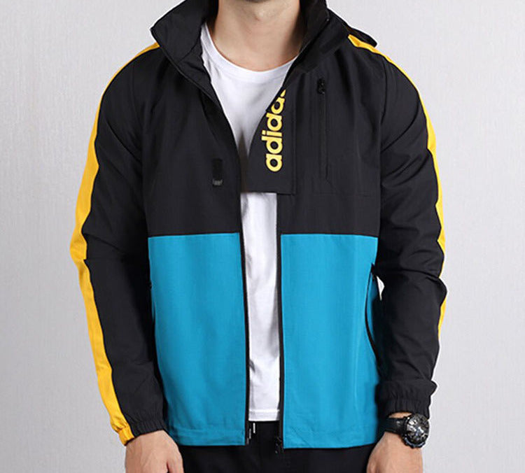 adidas neo M Cs wb 2 Splicing Sports Jacket Black FK9945