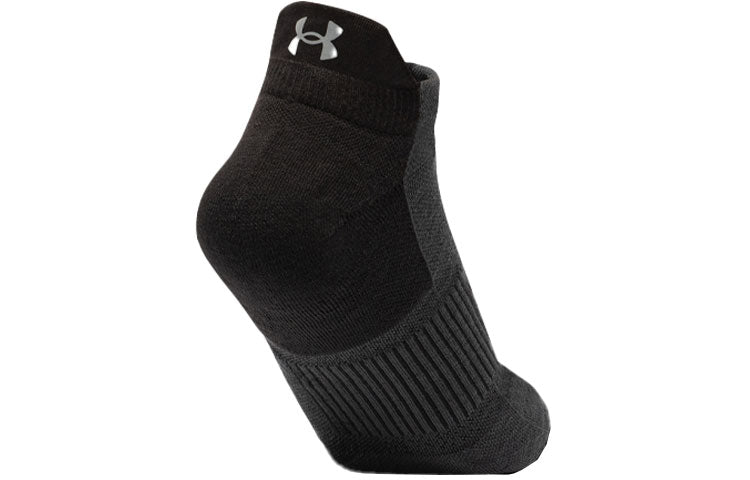 Under Armour Armour Dry Run No Show Short Socks 'Black Jet Grey' 1361164-001