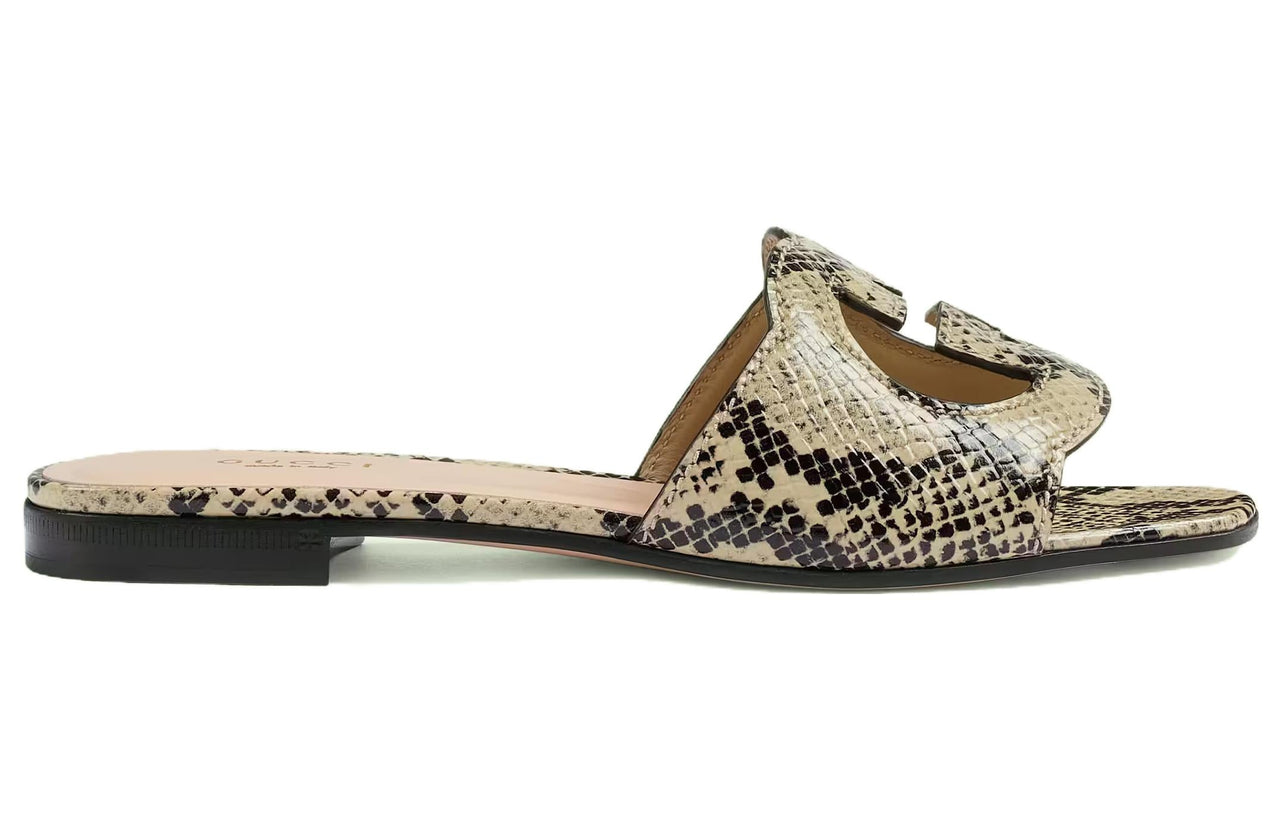 (WMNS) Gucci Cut-out Slide Sandals 'Interlocking G - Neutral' 694451-19Y00-9719