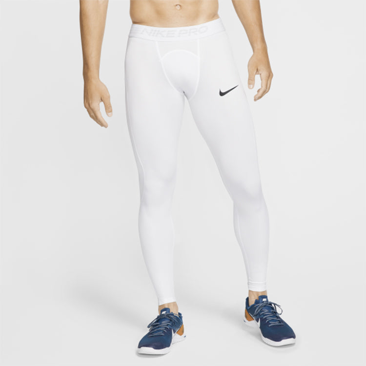 Men's Nike Pro Training Tight White Gym Pants/Trousers/Joggers BV5642-100