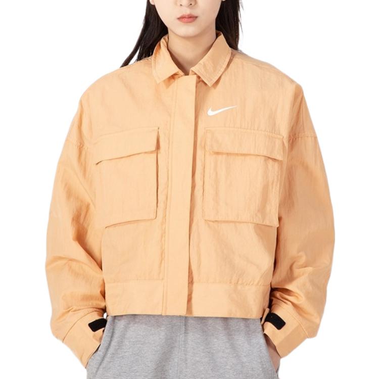 (WMNS) Nike ' Sportswear Essential Casual Sports Woven Solid Color Short Jacket Autumn Orange DM6244-851