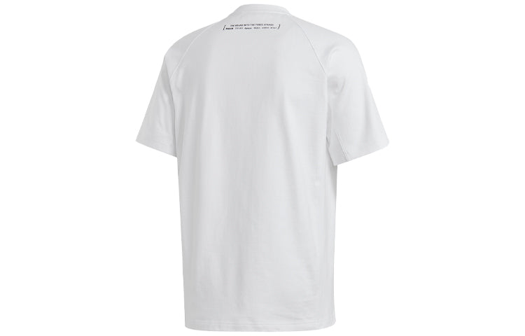 adidas Classic logo Printing Short Sleeve White FL3886