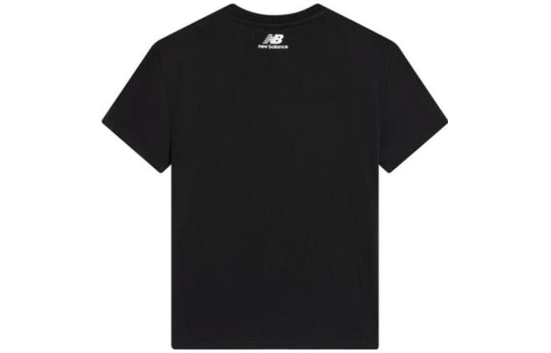 New Balance Casual Logo T-Shirt 'Black White' AMT22396-BK
