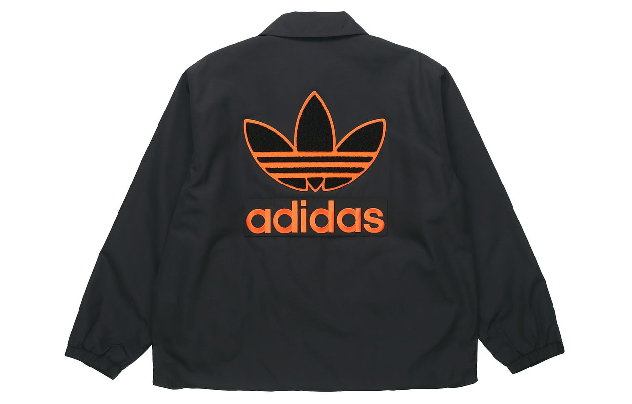 adidas originals Big Trfl Jkt Athleisure Casual Sports Embroidered Logo Woven Jacket Black H07087