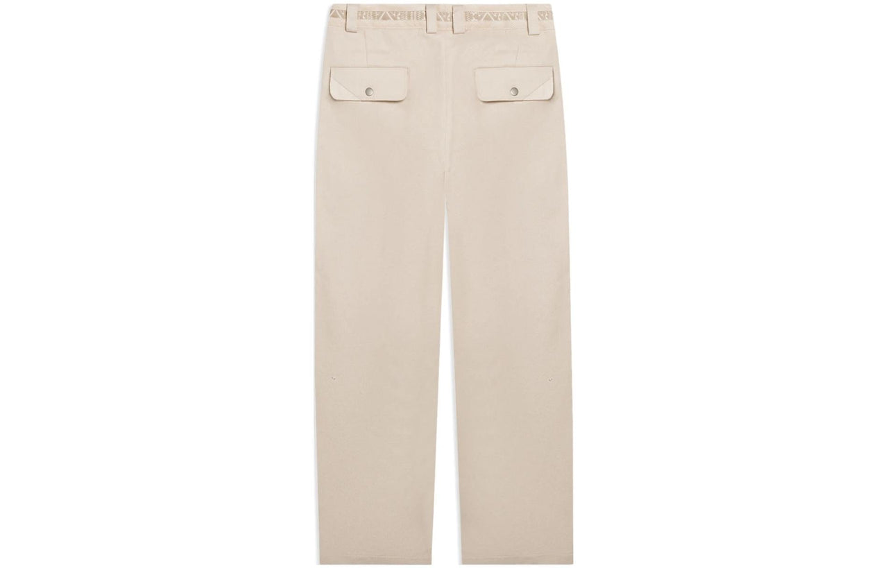 Li-Ning Embroidery Logo Straight Pants 'Light Brown' AKXSB55-1