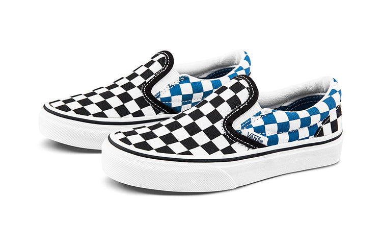 Vans Classic Slip-On Kids Blue/White/Black Checkboard VN0A4BUT2JE