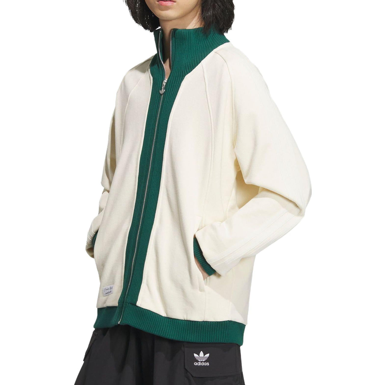 adidas originals x Notitle FW23 Sport Jacket 'White Green' IN1087