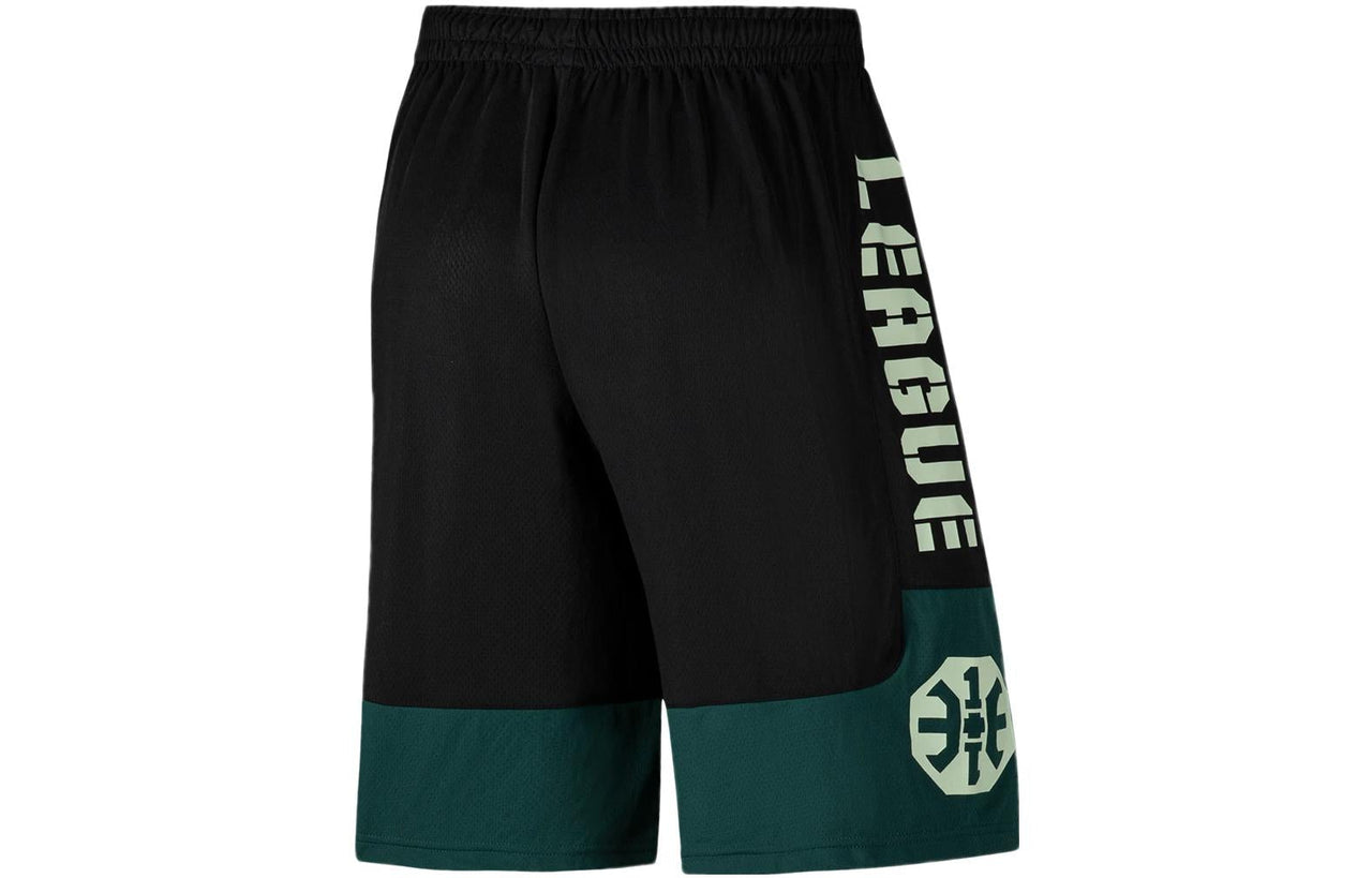 Li-Ning BadFive Logo Basketball Shorts 'Black Teal' AAPS031-12