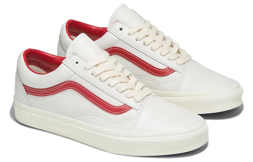Vans Old Skool Vintage Leather 'Cream White Red' VN000CP5BDU