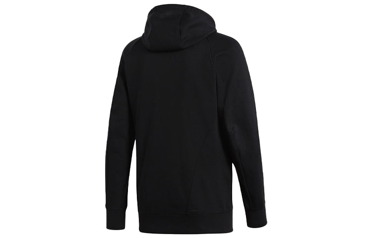 adidas originals hooded Zipper Sports Jacket Black BQ3092