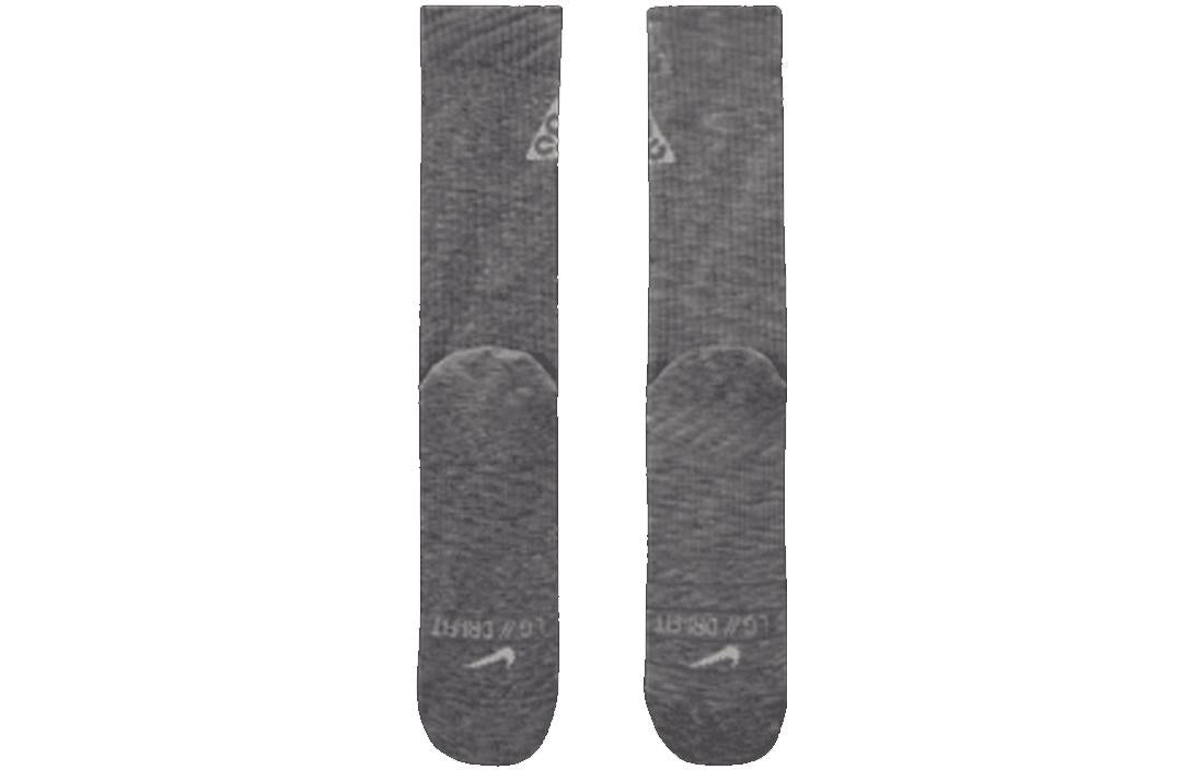 Nike SS22 ACG Solid Color Logo Casual Breathable Sports Socks One Pair Gray DA2599-065