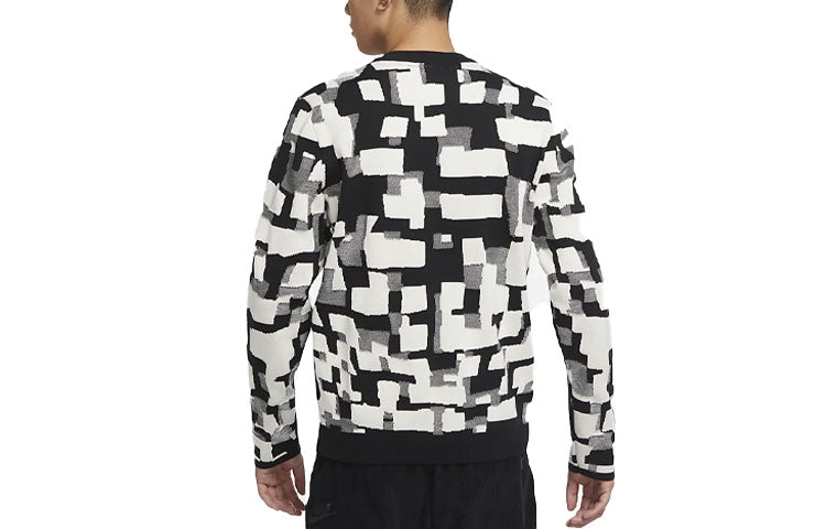 Men's Nike Sportswear Tech Pack Engineered Casual Round Neck Knit Pullover Wool Sweater Black DD6628-010