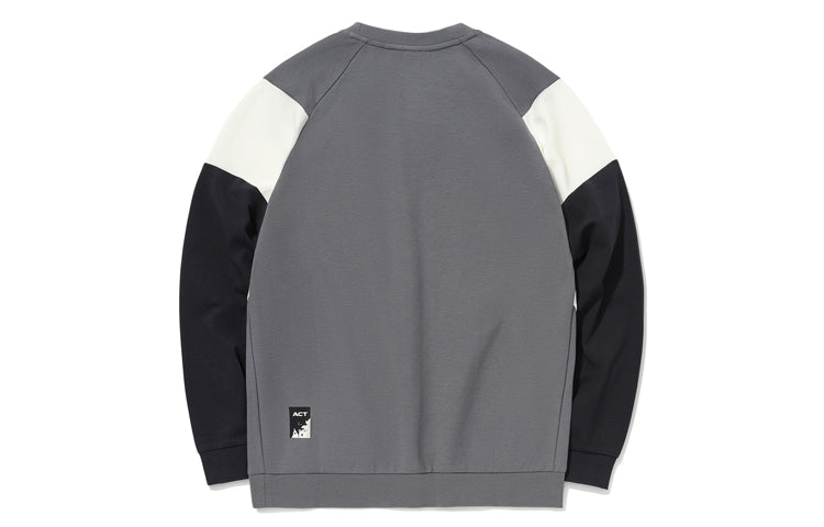 Li-Ning Contrasting Colors Sports Training Pullover Round Neck 'Grey' AWDQ443-2