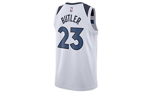 Nike NBA Basketball Jersey Vest SW Fan Edition Minnesota Timberwolves Jimmy Butler 23 White Blue 864431-102