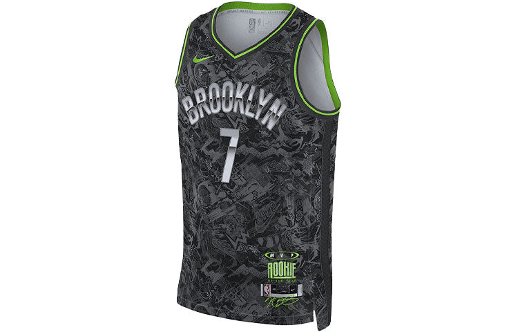 Nike NBA Kevin Durant Select Casual Sports Basketball Vest Brooklyn Nets 7 Black Gray Blackgray DA6954-073