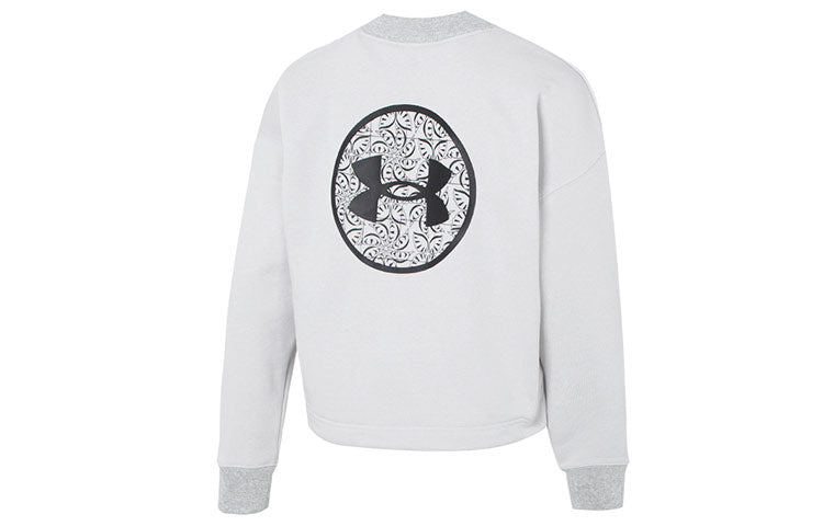 (WMNS) Under Armour Lunar New Year Terry Fleece Crew Sweatshirt 'Grey Black' 1374532-592
