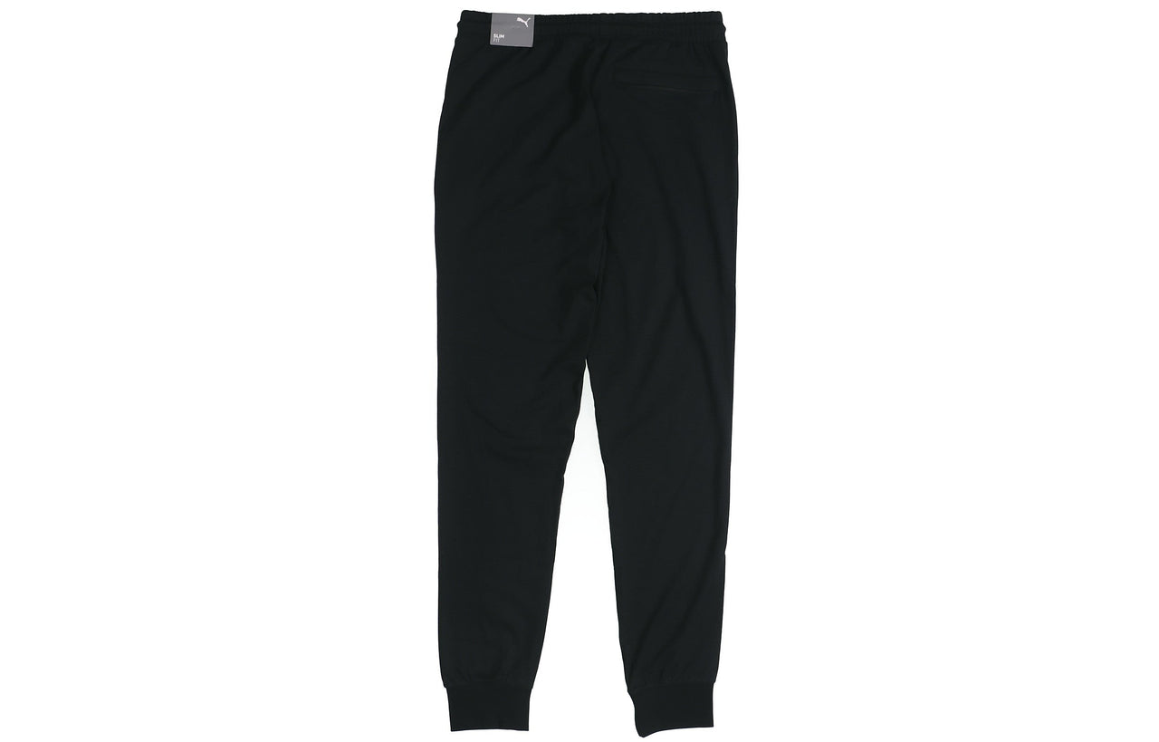 PUMA Classics Jersey Cuffed Pants 'Black White' 597488-01