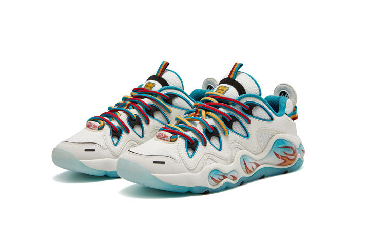 (WMNS) FILA FUSION x Mitchell & Ness Bank Vertical Sneakers 'White Blue' T12W343217FBS
