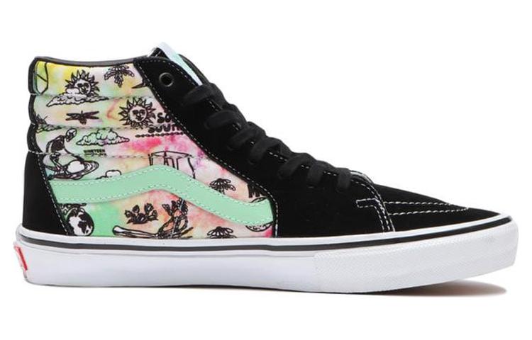 Vans Shroom Doom Skate Sk8-hi BLACKWHITEYELLOWPINKGREEN VN0A5FCCAPI