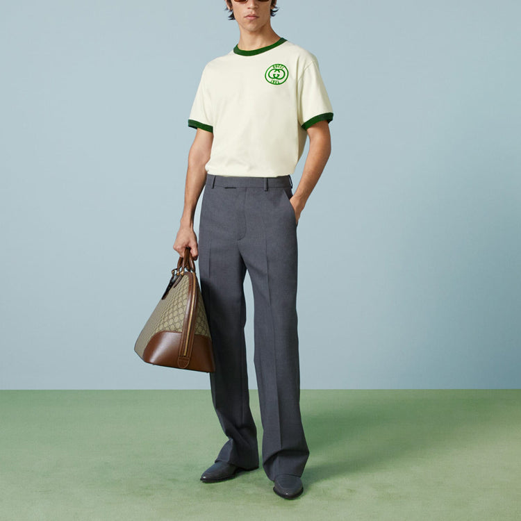Gucci Cotton Jersey T-Shirt With Gucci Embroidery 'Off White' 727694-XJFV8-9088
