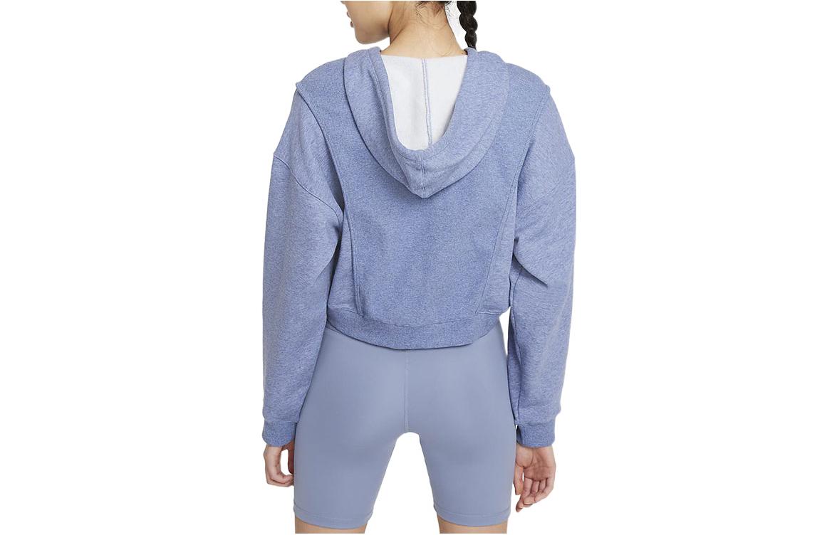 (WMNS) Nike Dri-Fit Cropped Training Hoodie 'Blue' DD4639-493
