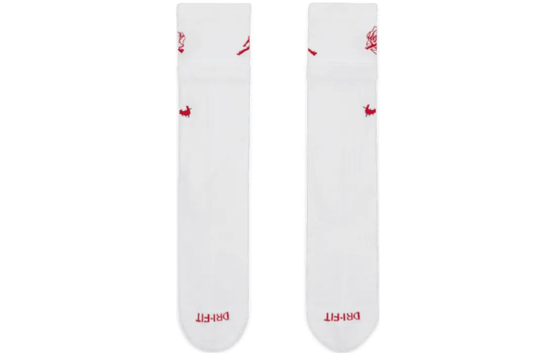 Air Jordan x Teyana Taylor Cushioned Crew Socks 'White Red' FJ5940-100