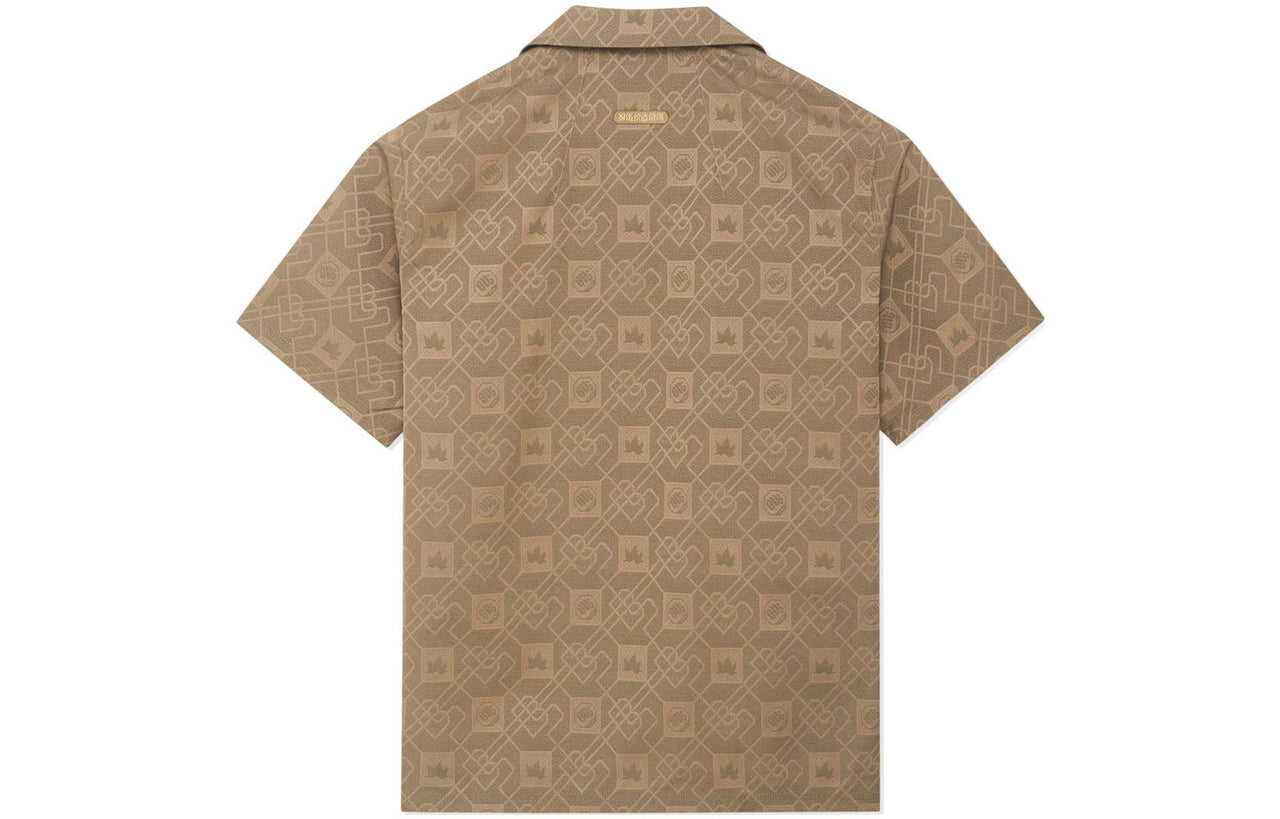 Li-Ning BadFive All-Over Print Shirt 'Khaki' ASHSB53-1