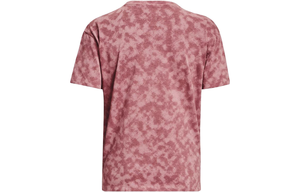 (WMNS) Under Armour Big Logo Heavyweight T-shirt 'Pink' 1376742-697