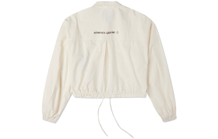 (WMNS) Converse Small Logo Casual Shirt Jacket 'Beige' 10023159-A01
