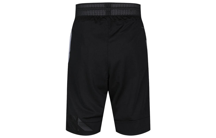 adidas Logo Pattern Printing Basketball Sports Shorts Black DZ0608