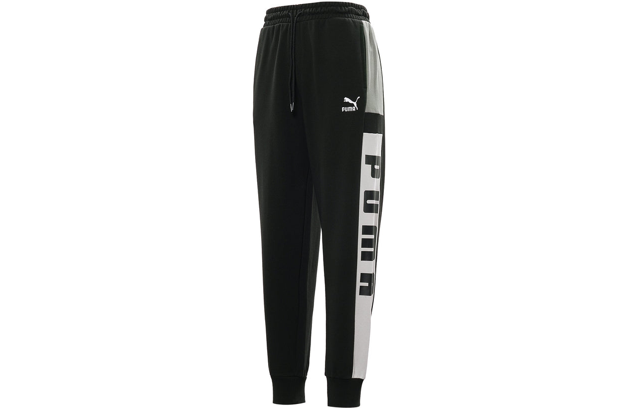 PUMA Retro Block Sweatpant 'Black White Grey' 530714-01