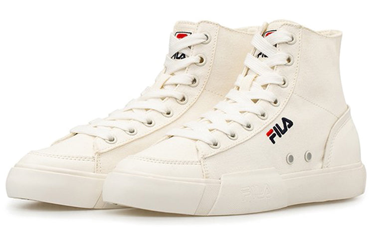 (WMNS) Fila Block High-Top Canvas Shoes White T12W034404FSW