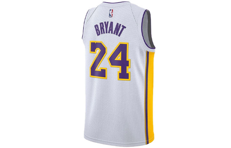 Nike NBA Kobe Bryant Icon Edition Swingman Lakers SW Fan Edition Jersey White AQ2108-100