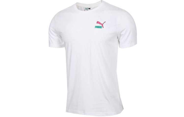PUMA Back Large Logo Loose Short Sleeve White 579124-02