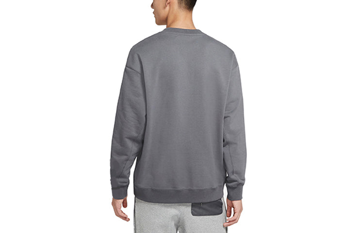 Nike French Terry Swoosh Gradient Round Neck Pullover Iron gray DB9408-022