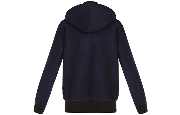 Men's Y-3 Colorblock Long Sleeves Hooded Jacket Black DP0495