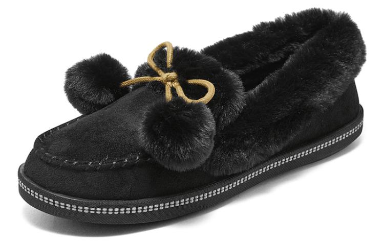 (WMNS) Skechers Cozy Slip-On Shoes 'Black' 169000-BLK