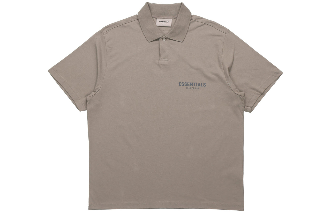 Fear of God Essentials FW20 Logo Polo Shirt 'Taupe' FOG-FW20-212