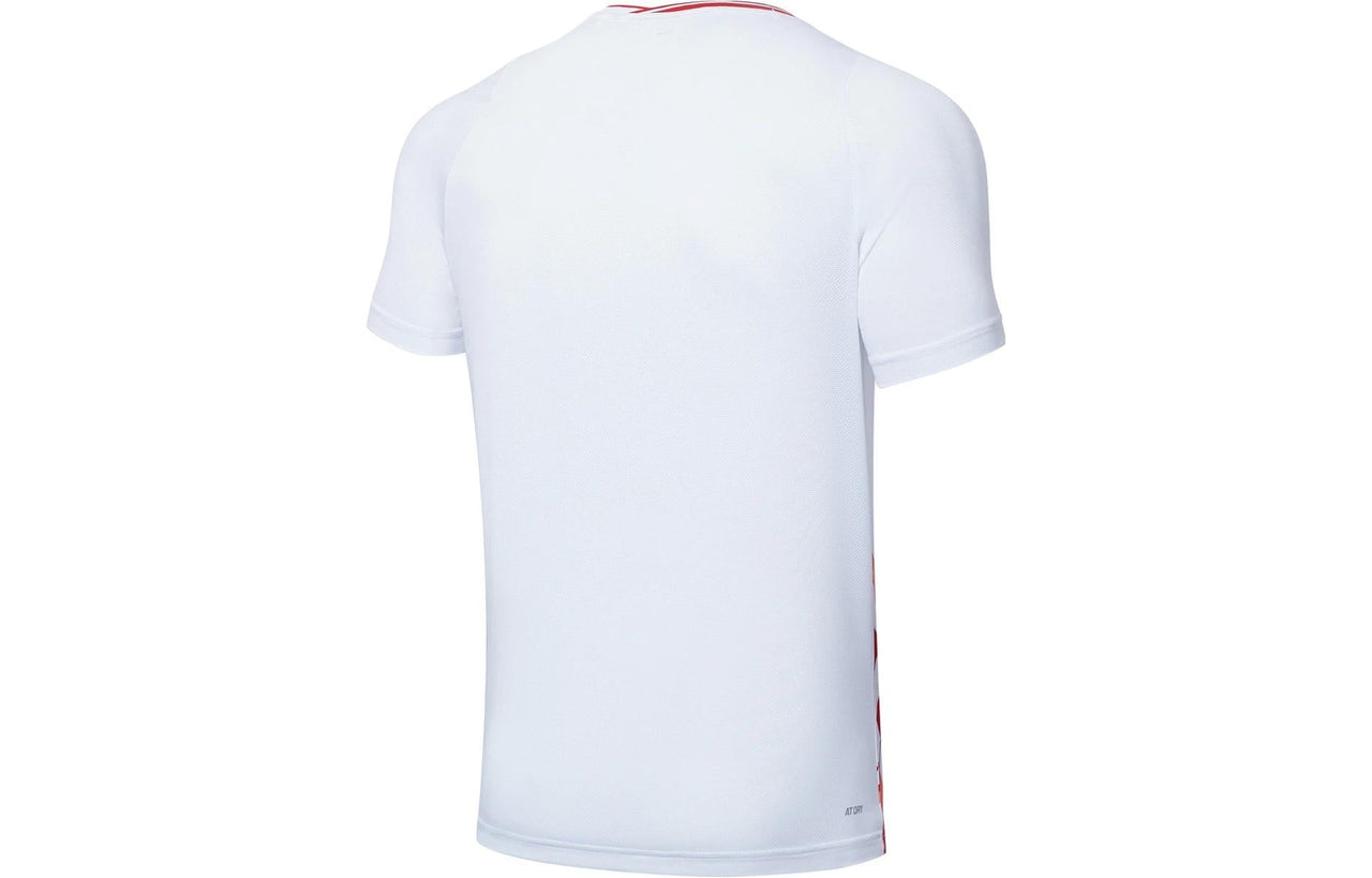 Li-Ning Graphic Badminton Competition T-shirt 'White Red' AAYT057-1