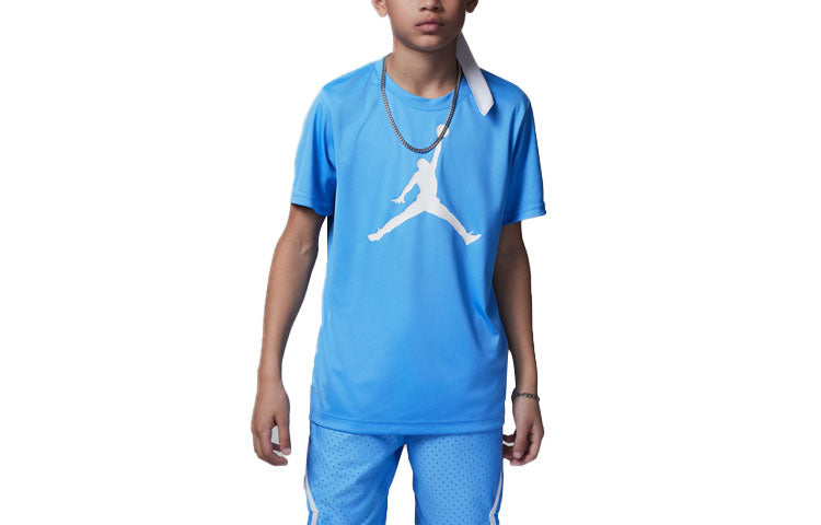 (GS) Air Jordan Jumpman 23 Dri-Fit T-Shirt 'Sky Blue' HA4105-412