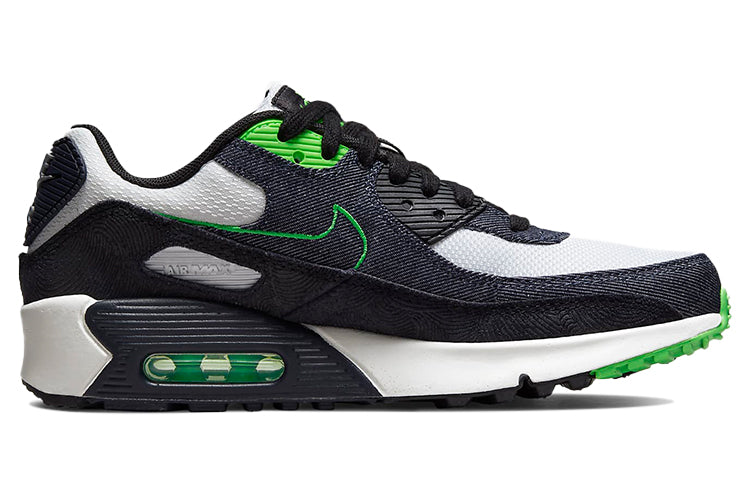 (GS) Nike Air Max 90 Leather SE 'Black Scream Green' DN4376-001