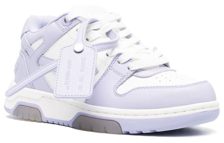 (WMNS) Off-White Out Of Office Calf Leather Sneaker 'Purple White' OWIA259F22LEA0010136