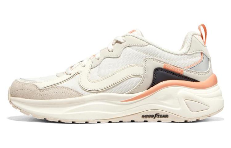 (WMNS) Skechers Dlites Wave Shoes 'White Black Orange' 896175-NTCL