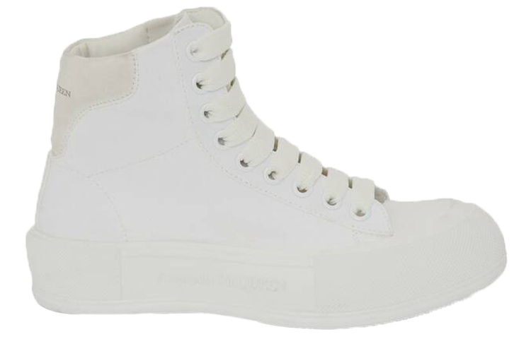 (WMNS) Alexander McQueen Deck High-Top Sneakers 'White' 666381W4MV79000