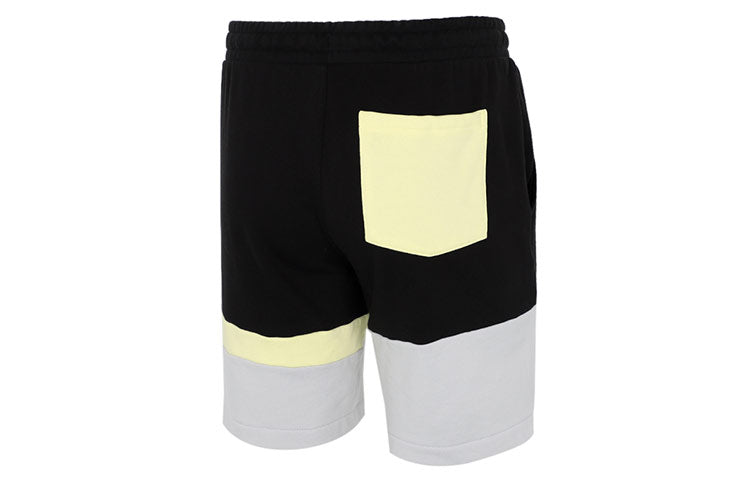 PUMA Solid Basic Shorts 'Black Grey Yellow' 531304-01