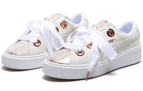 (WMNS) PUMA Platform Kiss Artica 'White Gold' 366707-01